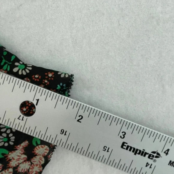 Veronica Beard Fountain Dress 8 Black Blue Ruched Short Sleeve Ruffles 100% Silk - Picture 4 of 10